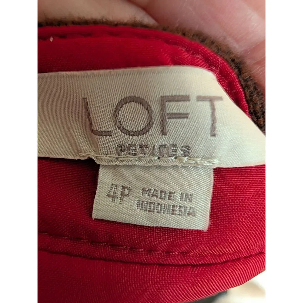 LOFT Petite Wool Mini Skirt 4P Striped Wrap Dark Academia Poetcore Heritage - Picture 9 of 9